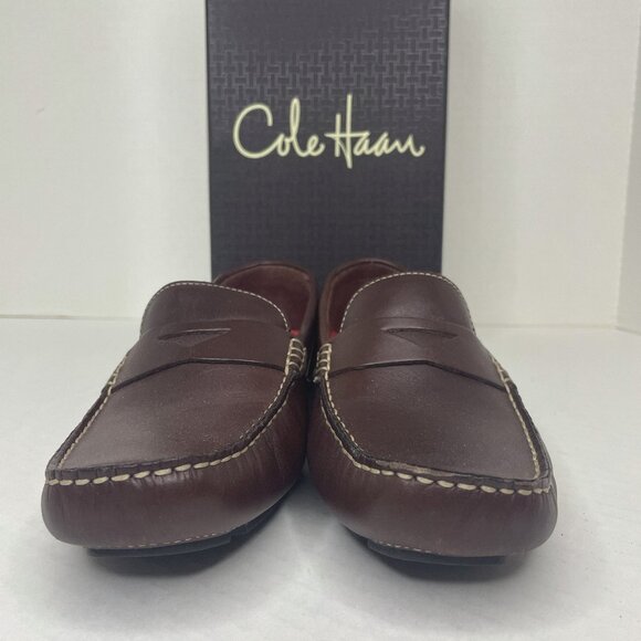 Cole Haan Women Sz 9.5 B Trillby Driver Chestnut Leather Penny Loafers Moccasin - Picture 5 of 14